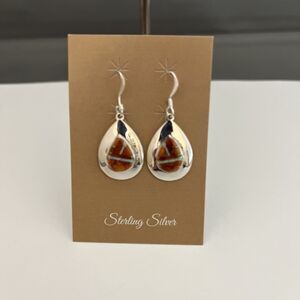 Sterling Silver Inlay Multi-Color Dangle Earrings